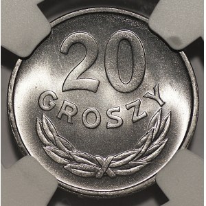 PRL, 20 groszy 1957 - NGC MS66