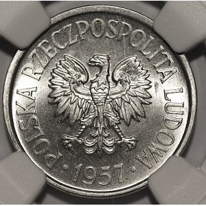 PRL, 20 groszy 1957 - NGC MS66