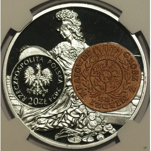 III RP, 20 zloty 2024 - Stanislaw August's national copper penny - NGC PF70 ULTRA CAMEO - TOP POP
