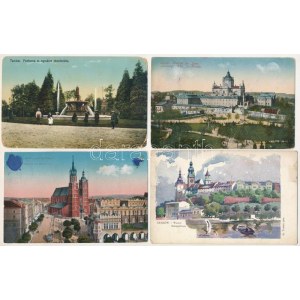 13 db régi városképes lap, Lengyelország / 13 pre-1945 town-view postcards, Poland