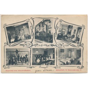 1912 Budapest VI. Bulyovszky utcai leánynevelő intézet, belső képek, tornaterem. Bulyovszky utca 10. ...