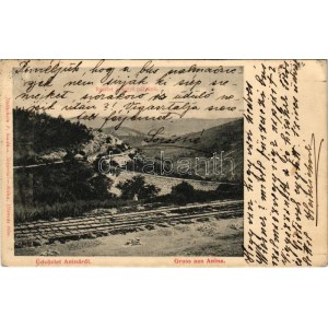 1906 Anina, Stájerlakanina, Steierdorf; részlet a hegyipályáról. Hollschütz F. kiadása / mountain railway line (EK...
