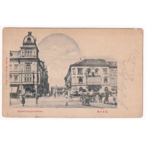 1907 Arad, Széchenyi utca, Első Magyar Általános Biztosítótársaság, sörcsarnok és étterem. Kerpel Izsó kiadása ...