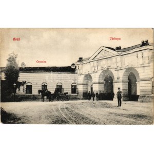 Arad, Várkapu, őrszoba, katonák / castle gate, guard room, K.u.K. soldiers (kis szakadás / small tear...