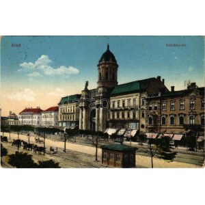 1916 Arad, Andrássy tér. Kerpel Izsó kiadása / square + portóbélyeg (EK)