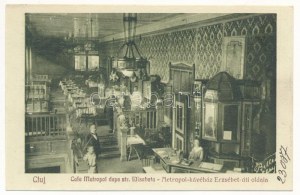 Kolozsvár, Cluj; Metropol kávéház Erzsébet úti oldala, belső / Cafe Metropol depe strada Elisabeta / cafe interior (Rb...