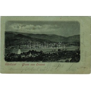 1899 (Vorläufer) Orsova, látkép. G. Hutterer kiadása / general view (fl)