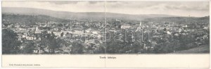 1908 Torda, Turda; Undy Domokos kiadása, 2-részes kihajtható panorámalap / 2-tiled folding panoramacard (Rb...