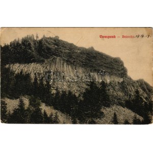 1909 Verespatak, Goldbach, Rosia Montana; Detonáta-hegy. Schmidt György kiadása / Detunata Flocoasa / mountain (Rb...