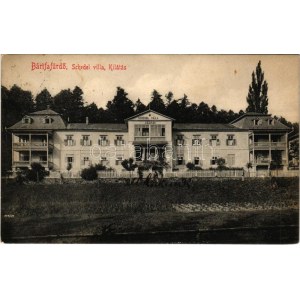 1910 Bártfafürdő, Bardejovské Kúpele, Bardiov, Bardejov; Schedel Villa Kilátás. Eschwig és Hajts kiadása...