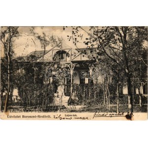 1907 Borosznófürdő, Brusno-kúpele (Borosznó, Brusznó, Brusno); Lajos lak. Lechnitzky Otto fénynyomdája kiadása / villa ...