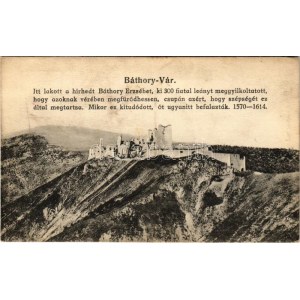 1917 Csejte, Csejthe, Cachtice; Cachticky hrad / Schloss Ruine Cseyte / Báthory Erzsébet vára. Lampl Gyula (Pöstyén...