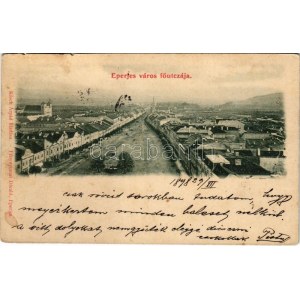 1898 (Vorläufer) Eperjes, Presov; Fő utca. Kósch Árpád kiadása, Divald (Rb)