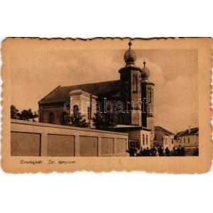 Érsekújvár, Nové Zámky; Izraelita templom, zsinagóga. Schulcz Testvérek kiadása / synagogue (EK...