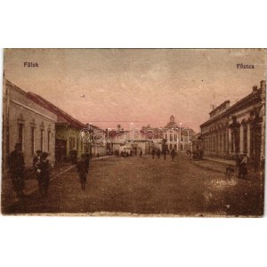 Fülek, Filakovo; Fő utca, városháza. Vasúti levelezőlapárusítás 439. / main street, town hall (felületi kopás ...