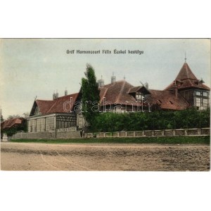 1910 Écska, Német-Ecska, Ecka (Torontál); Gróf Harnoncourt Félix kastélya / castle