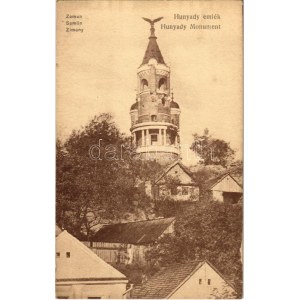 Zimony, Semlin, Zemun; Hunyadi emlék. Vasúti levelezőlapárusítás 2887. / Hunyady Monument / monument (EK...