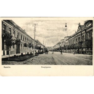 Zimony, Semlin, Zemun; Hauptgasse / Fő utca. A. Stepner kiadása / main street (EB)