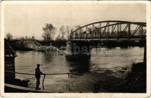 1941 Alsólendva, Alsó-Lendva, Dolnja Lendava; Muraszerdahelyi felrobbantott híd 1941 április 6. ...