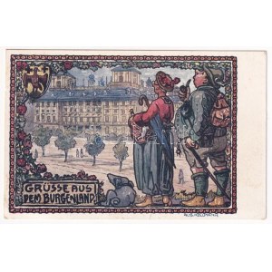 Kismarton, Eisenstadt; Schloß Eszterházy. Prof Alb. Kollmann Burgenlandserie I Nr. 4. / Esterházy kastély / castle s...