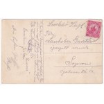 1918 Rohonc, Rechnitz; Római katolikus fiú iskola, Fő tér / Jungenschule, Hauptplatz / boy school, main square (vágott ...
