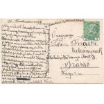 1910 Baden bei Wien. Montage mit Dame und Schwalben (fl)