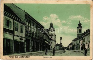 Zistersdorf, Hauptstraße / main street, shops (Rb)