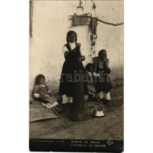 1932 Sofia, Sophia, Sofiya; Extraction du beurre / Bulgarian folklore, woman extracting butter. Gr. Paskoff (EK...