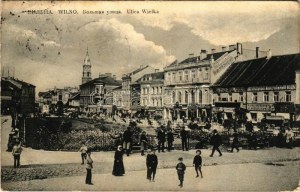 1912 Vilnius, Wilno; Ulica Wielka / street, Hotel Litewski, shop of M. Andrzejkowiczis (EK)