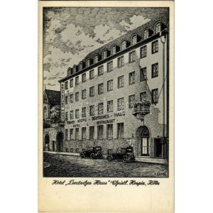 Köln, Cologne; Hotel Deutsches Haus Christl. Hospiz. Waisenhausgasse 38. s: E. Knorr