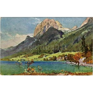 1913 Oberbayern, Hintersee mit Mühlsturzhörner s: E. Harrison Compton (EK)