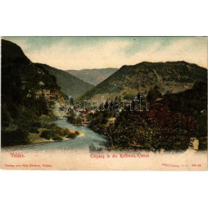 1899 (Vorläufer) Bled, Veldes; Eingang in die Rothwein Klamm. Otto Fischer / general view, waterfall (fl...