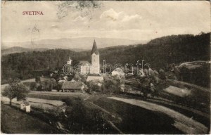 1915 Svetina; general view, church + 