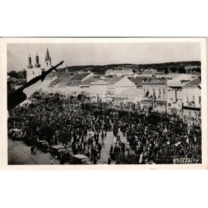 1940 Marosvásárhely, Targu Mures; bevonulás / entry of the Hungarian troops + 1940 Marosvásárhely visszatért So. Stpl...