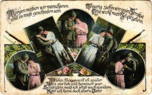 1916 Első világháborús német romantikus katonai lap / WWI German romantic military postcard (EB...