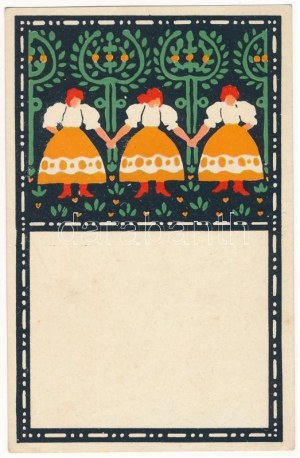 Az Orsz. Magy. Kir. Iparművészeti iskola levelezőlapjai. Ungarische Werkstätte (No. 2003) / Hungarian art postcard ...