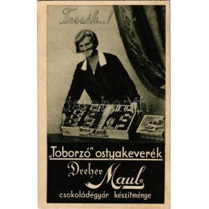 1935 Toborzó ostyakeverék. Dreher Mauls csokoládégyár reklámlapja ...