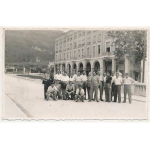 1938 Valdagno, RIPENSIA Temesvár labdarúgó csapat útban Milánóba: Gall, Oprea, Lazar, Sorin, Lazar, Bürger, Nagy, Beke...