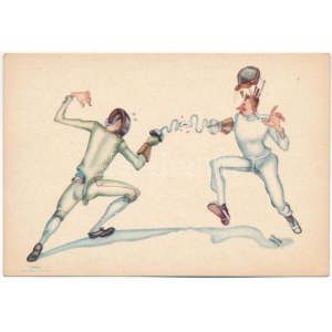 Littoriali Torino V Giuochi Universitari Internazionali 1933 / G.U.F. University International Games, fencing, humour ...