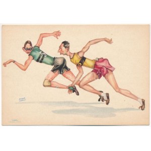 Littoriali Torino V Giuochi Universitari Internazionali 1933 / G.U.F. University International Games, running, humour ...