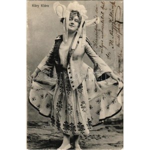 1903 Küry Klára. Schwarz J. kiadása, Kossak felvétele után (ázott sarok / wet corner)
