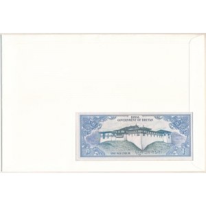 Bhutan 1N DN (1981-1985). felbélyegzett borítékban, bélyegzéssel T:UNC Bhutan ND (1981-1985)...