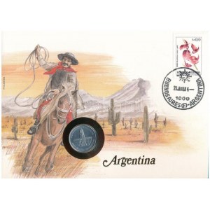 Argentína 1984. 1P Al felbélyegzett borítékban, bélyegzéssel, német nyelvű leírással T:XF Argentina 1984...