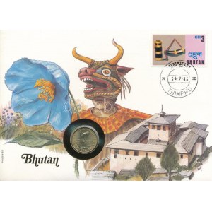 Bhután 1974. 20ch Cu-Al-Ni FAO forgalmi emlékérme felbélyegzett borítékban, bélyegzéssel, német nyelvű leírással T...