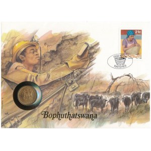Bophuthatswana benne Dél-Afrika 1990. 2c Br felbélyegzett borítékban, bélyegzéssel, német nyelvű leírással T...