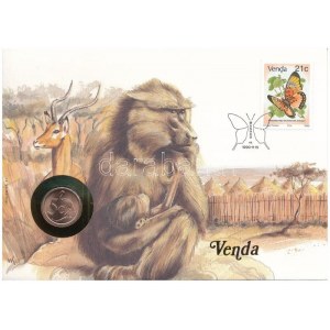 Dél-Afrikai Köztársaság / Venda 1990. 5c acél felbélyegzett borítékban, bélyegzéssel, német nyelvű tájékoztatóval T...