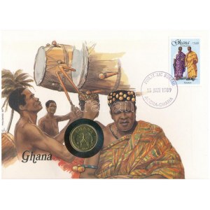 Ghána 1984. 5c Cu felbélyegzett borítékban, bélyegzéssel, német nyelvű tájékoztatóval T:XF Ghana 1984...