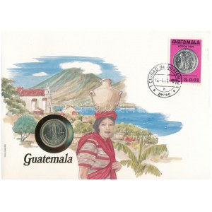 Guatemala 1981. 10c felbélyegzett borítékban, bélyegzéssel, német nyelvű leírással T:UNC Guatemala 1981...