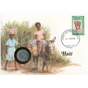Haiti 1975. 10c felbélyegzett borítékban, bélyegzéssel, német nyelvű leírással T:UNC Haiti 1975...