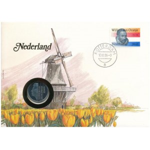 Hollandia 1983. 1G Ni felbélyegzett borítékban, bélyegzéssel T:AU Netherlands 1983. 1 Gulden Ni in envelope with stamp...